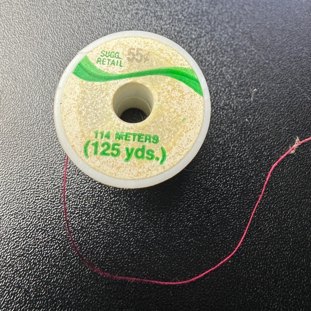 Vintage Talon American Mercerized Cotton Sewing Thread Burgundy Wine Red 125yd